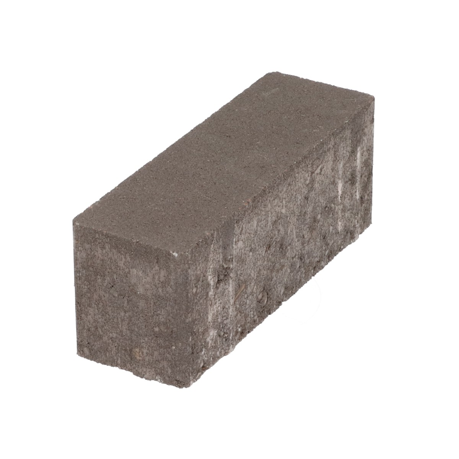 Boven zijaanzicht van een betonstraatsteen met een bruine kleur en natuursteenlook, rechthoekig van vorm, met een licht ruwe textuur. De afbeelding toont de steen in een neutrale belichting, geschikt voor gebruik in bestrating.