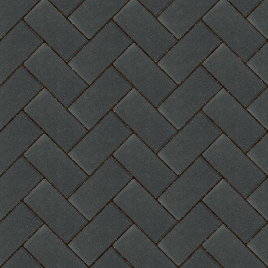 Straatbeeld met betonstenen gelegd in een verband. De stenen hebben een egale kleur en een fijne textuur, geschikt voor een strakke bestrating.
