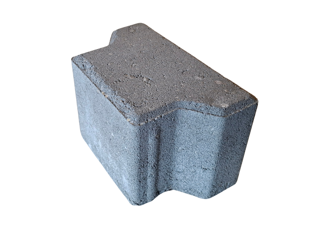 Betonstraatsteen met een natuursteenlook, rechthoekig van vorm, met een licht ruwe textuur. De afbeelding toont de steen in een neutrale belichting, geschikt voor gebruik in bestrating.