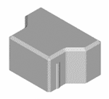 Betonstraatsteen met een natuursteenlook, rechthoekig van vorm, met een licht ruwe textuur. De afbeelding toont de steen in een neutrale belichting, geschikt voor gebruik in bestrating.