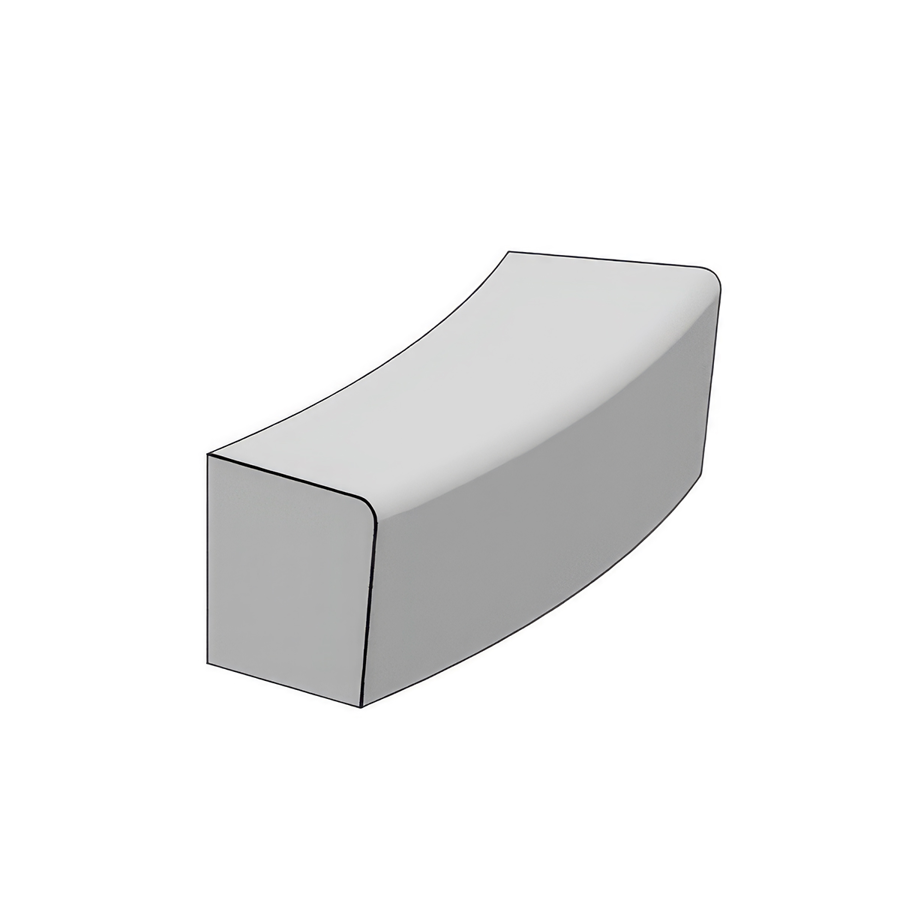 Betonnen parkband/zitrand Elegance basis, geschikt voor de inrichting van straten, pleinen, parken en bedrijfstuinen.